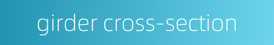 girder cross-section的同义词