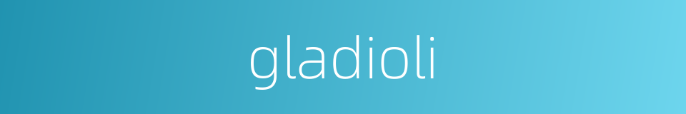 gladioli的同义词