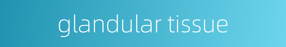 glandular tissue的同义词