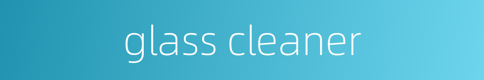 glass cleaner的同义词