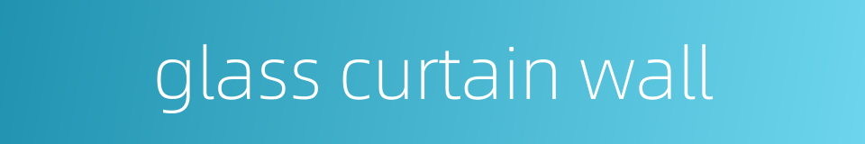 glass curtain wall的同义词