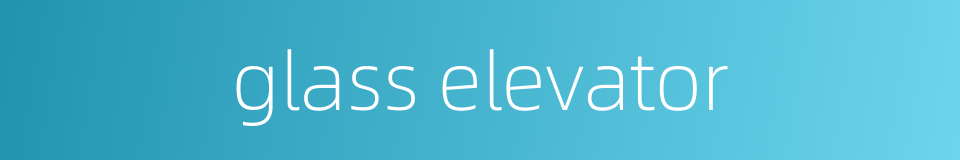glass elevator的同义词