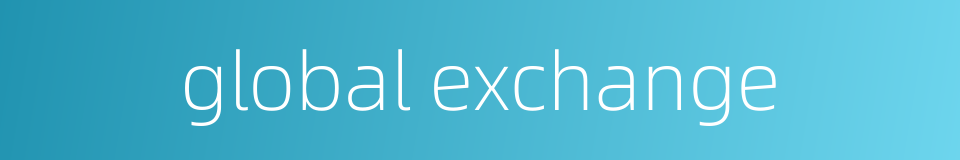 global exchange的同义词