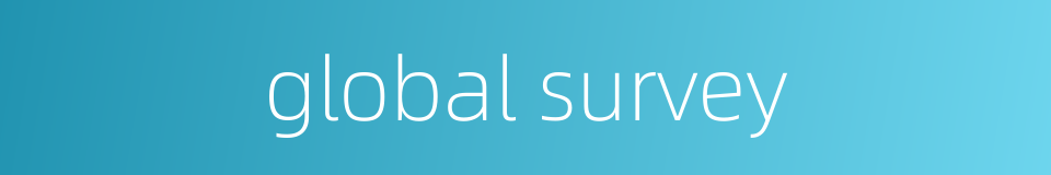 global survey的同义词