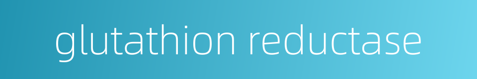 glutathion reductase的同义词