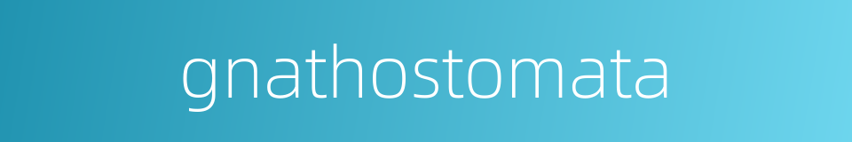 gnathostomata的同义词