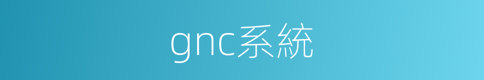 gnc系統的同義詞