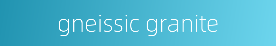 gneissic granite的同义词