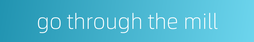 go through the mill的同义词