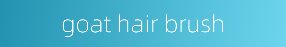 goat hair brush的同义词