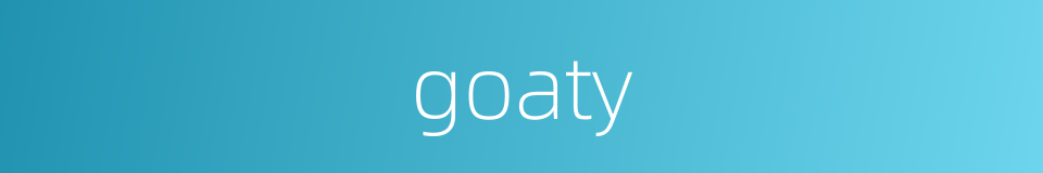 goaty的同义词