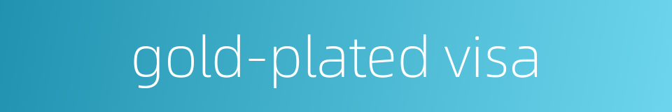 gold-plated visa的同义词