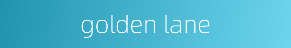 golden lane的同义词