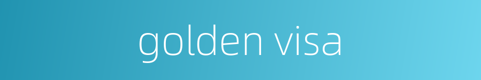 golden visa的同义词