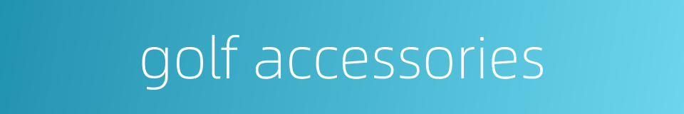 golf accessories的同义词