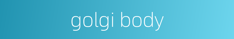 golgi body的同义词