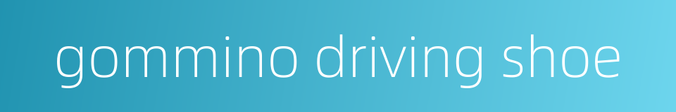 gommino driving shoe的同义词