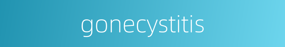 gonecystitis的同义词