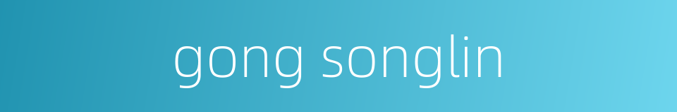 gong songlin的同义词