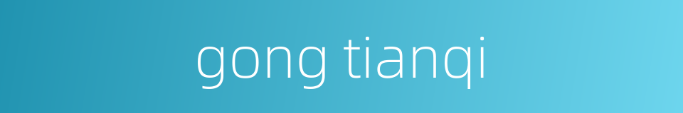 gong tianqi的同义词