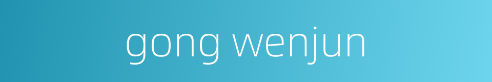 gong wenjun的同义词