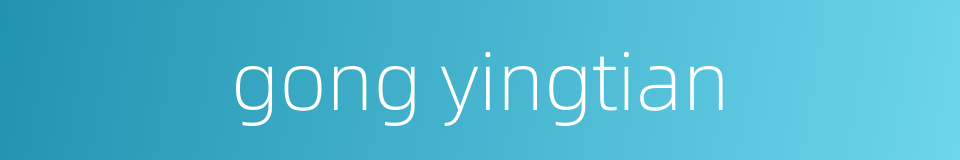 gong yingtian的同义词