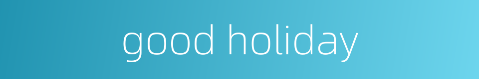 good holiday的同义词