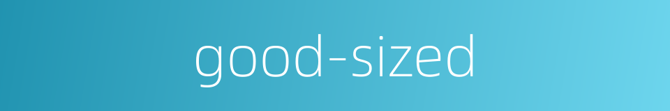 good-sized的同义词
