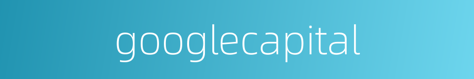 googlecapital的同义词