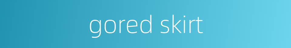 gored skirt的同义词