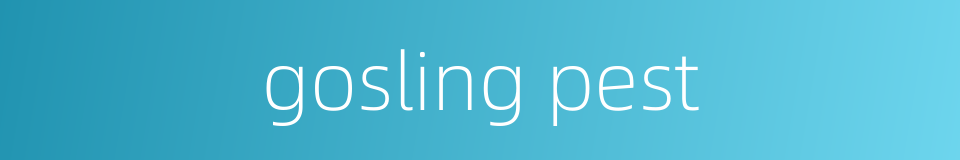 gosling pest的同义词
