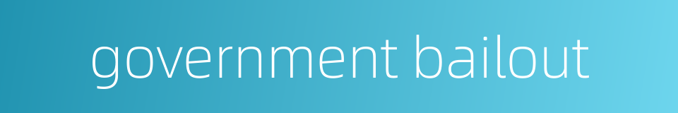 government bailout的同义词