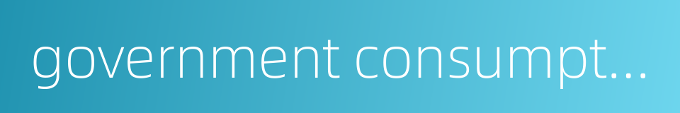 government consumption expenditure的同义词