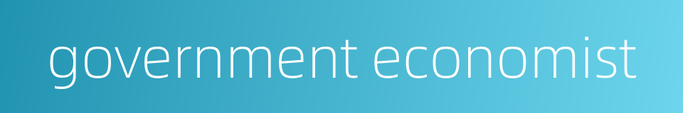 government economist的同义词