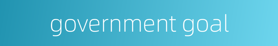 government goal的同义词