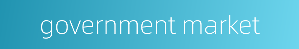 government market的同义词