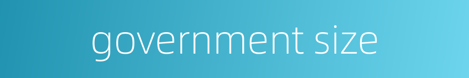government size的同义词