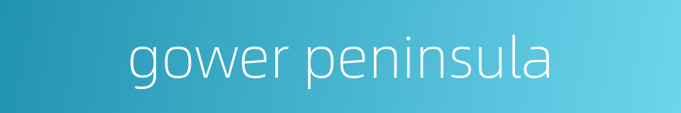 gower peninsula的同义词