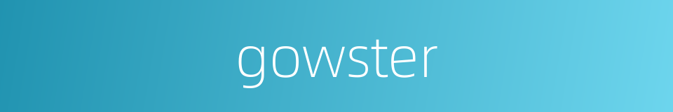 gowster的同义词