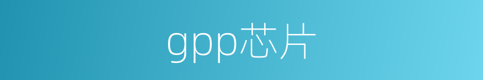 gpp芯片的同义词