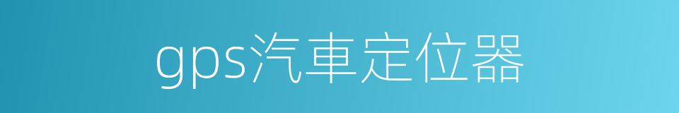 gps汽車定位器的同義詞