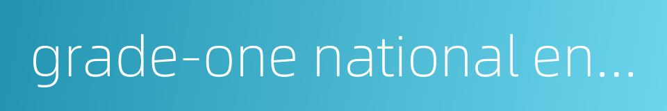 grade-one national enterprise的同义词