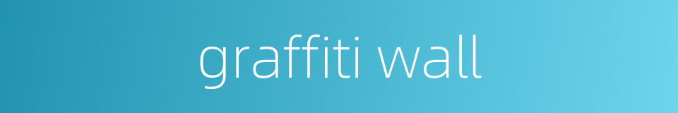 graffiti wall的同义词