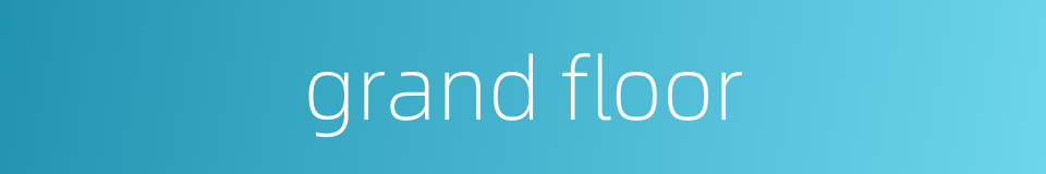 grand floor的同义词