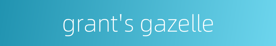 grant's gazelle的同义词