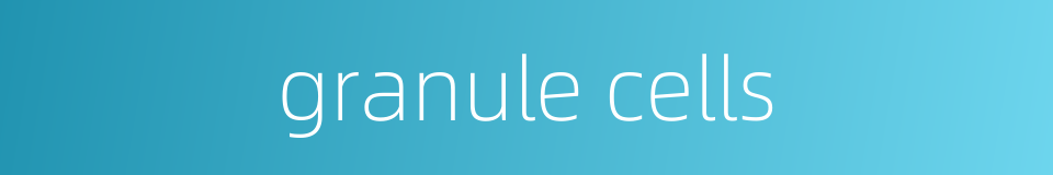 granule cells的同义词