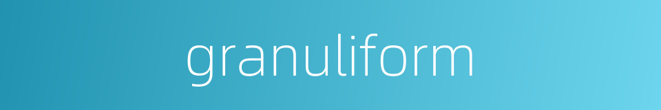 granuliform的同义词