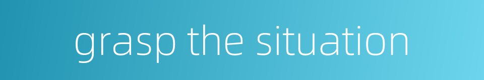 grasp the situation的同义词