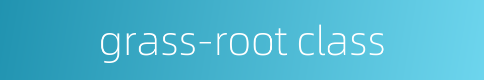 grass-root class的同义词