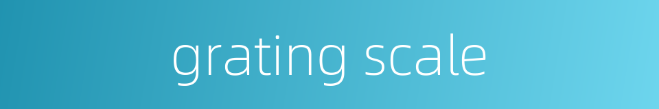grating scale的同义词